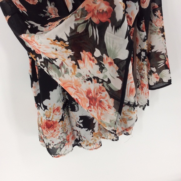 PerSun Floral Deep V Zip Long Sleeve Romper XL - Picture 6 of 13